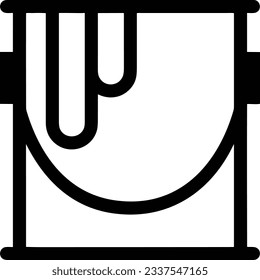 Bucket icon symbol vector image. Illustration of the bucket cleaning equipment washing outline design image. EPS 10
