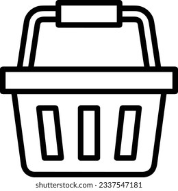 Bucket icon symbol vector image. Illustration of the bucket cleaning equipment washing outline design image. EPS 10