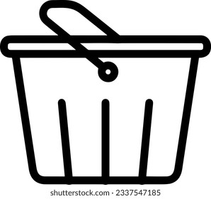 Bucket icon symbol vector image. Illustration of the bucket cleaning equipment washing outline design image. EPS 10