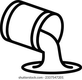 Bucket icon symbol vector image. Illustration of the bucket cleaning equipment washing outline design image. EPS 10