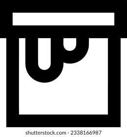 Bucket icon symbol vector image. Illustration of the bucket cleaning equipment washing outline design image. EPS 10