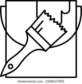 Imagen vectorial del símbolo de icono del cubo. Ilustración de la imagen de diseño del contorno de lavado del equipo de limpieza de cubos. EPS 10