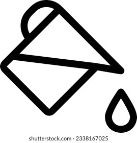 Imagen vectorial del símbolo de icono del cubo. Ilustración de la imagen de diseño del contorno de lavado del equipo de limpieza de cubos. EPS 10