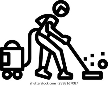 Bucket icon symbol vector image. Illustration of the bucket cleaning equipment washing outline design image. EPS 10