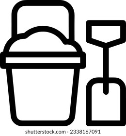 Bucket icon symbol vector image. Illustration of the bucket cleaning equipment washing outline design image. EPS 10