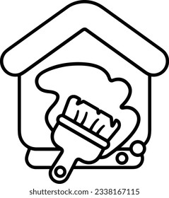 Eisensymbol, Vektorbild. Illustration der Eimerreinigungsausrüstung, die das Design der Umrisslinie abbildet. EPS10