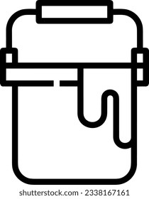 Bucket icon symbol vector image. Illustration of the bucket cleaning equipment washing outline design image. EPS 10