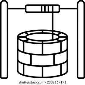 Bucket icon symbol vector image. Illustration of the bucket cleaning equipment washing outline design image. EPS 10