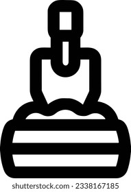 Bucket icon symbol vector image. Illustration of the bucket cleaning equipment washing outline design image. EPS 10