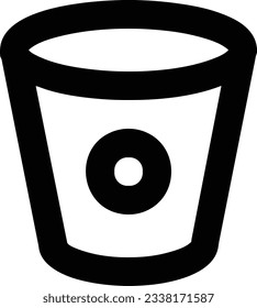 Bucket icon symbol vector image. Illustration of the bucket cleaning equipment washing outline design image. EPS 10