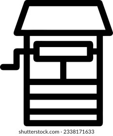 Bucket icon symbol vector image. Illustration of the bucket cleaning equipment washing outline design image. EPS 10