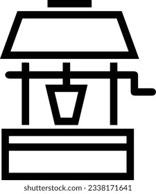 Bucket icon symbol vector image. Illustration of the bucket cleaning equipment washing outline design image. EPS 10