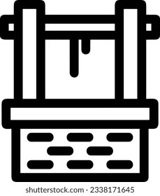 Bucket icon symbol vector image. Illustration of the bucket cleaning equipment washing outline design image. EPS 10