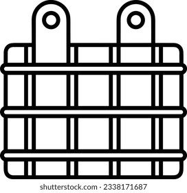 Bucket icon symbol vector image. Illustration of the bucket cleaning equipment washing outline design image. EPS 10
