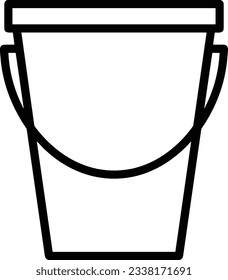 Bucket icon symbol vector image. Illustration of the bucket cleaning equipment washing outline design image. EPS 10