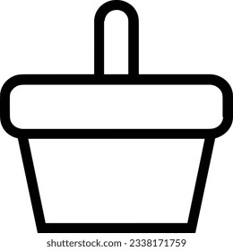 Bucket icon symbol vector image. Illustration of the bucket cleaning equipment washing outline design image. EPS 10