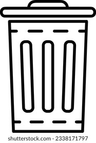 Imagen vectorial del símbolo de icono del cubo. Ilustración de la imagen de diseño del contorno de lavado del equipo de limpieza de cubos. EPS 10