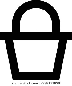 Bucket icon symbol vector image. Illustration of the bucket cleaning equipment washing outline design image. EPS 10