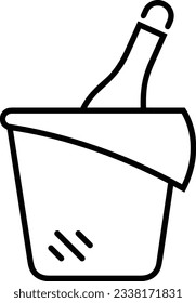 Bucket icon symbol vector image. Illustration of the bucket cleaning equipment washing outline design image. EPS 10