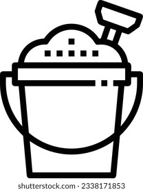 Bucket icon symbol vector image. Illustration of the bucket cleaning equipment washing outline design image. EPS 10