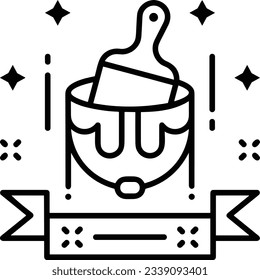 Bucket icon symbol vector image. Illustration of the bucket cleaning equipment washing outline design image. EPS 10