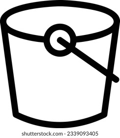 Bucket icon symbol vector image. Illustration of the bucket cleaning equipment washing outline design image. EPS 10