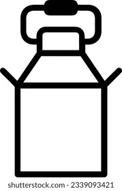 Eisensymbol, Vektorbild. Illustration der Eimerreinigungsausrüstung, die das Design der Umrisslinie abbildet. EPS10