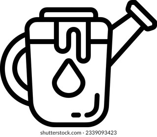 Bucket icon symbol vector image. Illustration of the bucket cleaning equipment washing outline design image. EPS 10