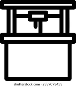 Bucket icon symbol vector image. Illustration of the bucket cleaning equipment washing outline design image. EPS 10
