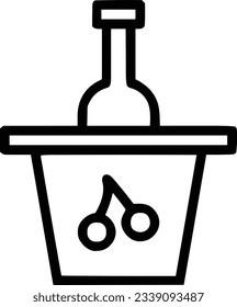 Bucket icon symbol vector image. Illustration of the bucket cleaning equipment washing outline design image. EPS 10
