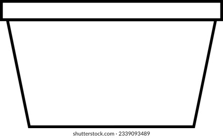 Bucket icon symbol vector image. Illustration of the bucket cleaning equipment washing outline design image. EPS 10