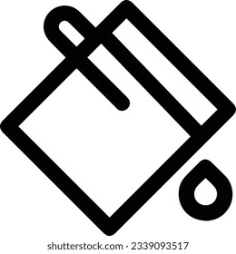 Imagen vectorial del símbolo de icono del cubo. Ilustración de la imagen de diseño del contorno de lavado del equipo de limpieza de cubos. EPS 10