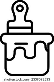 Imagen vectorial del símbolo de icono del cubo. Ilustración de la imagen de diseño del contorno de lavado del equipo de limpieza de cubos. EPS 10