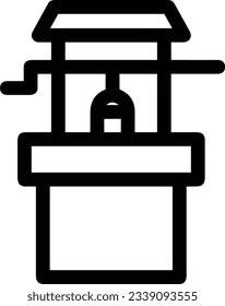 Bucket icon symbol vector image. Illustration of the bucket cleaning equipment washing outline design image. EPS 10
