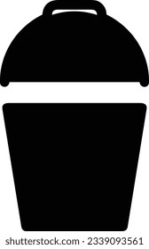 Bucket icon symbol vector image. Illustration of the bucket cleaning equipment washing outline design image. EPS 10