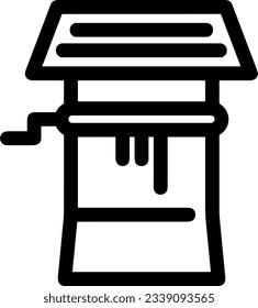 Bucket icon symbol vector image. Illustration of the bucket cleaning equipment washing outline design image. EPS 10