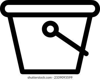 Bucket icon symbol vector image. Illustration of the bucket cleaning equipment washing outline design image. EPS 10