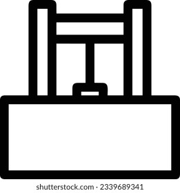 Bucket icon symbol vector image. Illustration of the bucket cleaning equipment washing outline design image. EPS 10