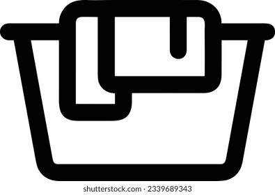 Bucket icon symbol vector image. Illustration of the bucket cleaning equipment washing outline design image. EPS 10