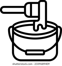 Bucket icon symbol vector image. Illustration of the bucket cleaning equipment washing outline design image. EPS 10
