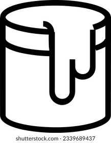 Bucket icon symbol vector image. Illustration of the bucket cleaning equipment washing outline design image. EPS 10