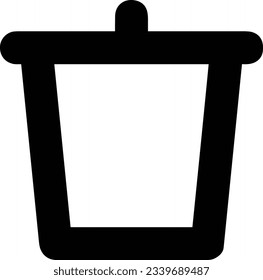 Bucket icon symbol vector image. Illustration of the bucket cleaning equipment washing outline design image. EPS 10