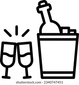 Bucket icon symbol vector image. Illustration of the bucket cleaning equipment washing outline design image. EPS 10