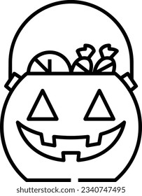 Bucket icon symbol vector image. Illustration of the bucket cleaning equipment washing outline design image. EPS 10