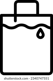 Bucket icon symbol vector image. Illustration of the bucket cleaning equipment washing outline design image. EPS 10