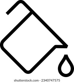 Bucket icon symbol vector image. Illustration of the bucket cleaning equipment washing outline design image. EPS 10