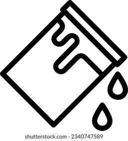 Bucket icon symbol vector image. Illustration of the bucket cleaning equipment washing outline design image. EPS 10