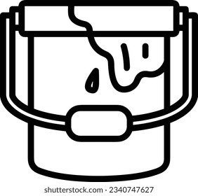 Bucket icon symbol vector image. Illustration of the bucket cleaning equipment washing outline design image. EPS 10