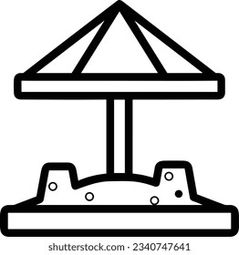 Eisensymbol, Vektorbild. Illustration der Eimerreinigungsausrüstung, die das Design der Umrisslinie abbildet. EPS10