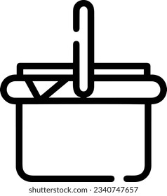 Bucket icon symbol vector image. Illustration of the bucket cleaning equipment washing outline design image. EPS 10